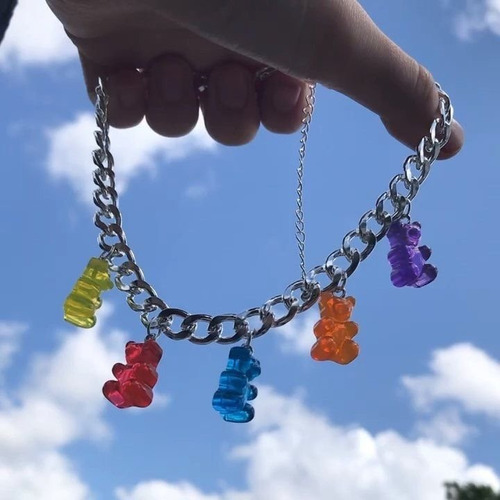Collar De Panditas Gummy Bears Ositos Aesthetic Colores Fijos