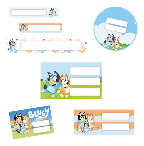 Kit Etiquetas Escolares Para Imprimir Personalizadas Bluey