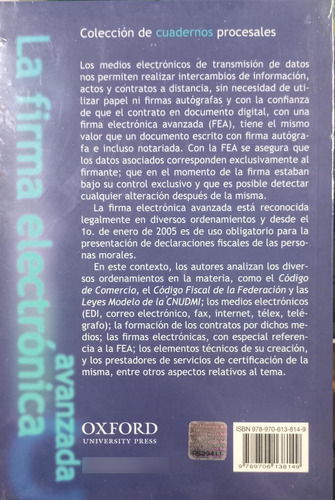 La Firma Electronica Avanzada Estudio Teorico, Practico