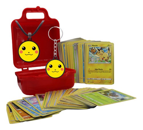 Kit 20 Cartas Pokemon Com Presente Maletinha Combo