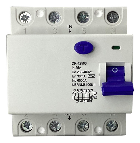 Kit 10 Disjuntor Diferencial Residual Idr 4p Tetra 25a 30ma