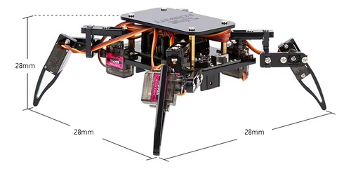 Kit Robô Avançado Quadrúpede Aranha Tutoriais Wifi App Nfe