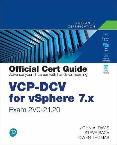 Vcp-dcv For Vsphere 7.x (exam 2v0-21.20) Official..., De Davis, John. Editorial Pearson It Certification En Inglés