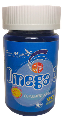 Suplemente Alimenticio Omega 3 30 Cap Green Medical Sabor Sin sabor