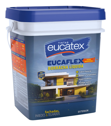 Super Tinta Borracha Líquida Eucatex Hidrorepelente Cores Acabamento Fosco Cor Elephant
