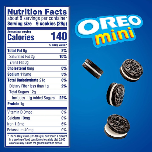 Oreo Mini Sandwich Cookies De Chocolate, 12 - 8 Oz Bolsas