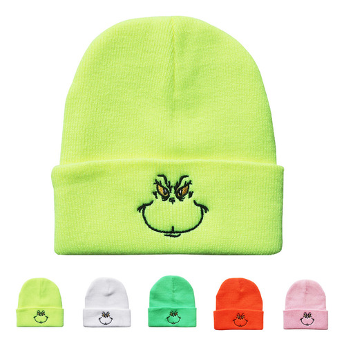 Bonito Gorro De Navidad Tejido Grinch, Regalo Para Niños*