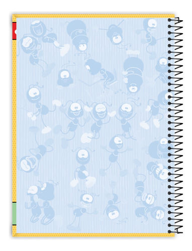 Caderno Smilingüido Espiral Capa Dura 1 Matéria 80f Escolar Cor Azul