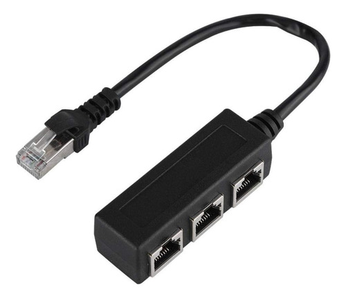 Rj45 1 A 3 Puertos Ethernet Lan Divisor De Red Extensor