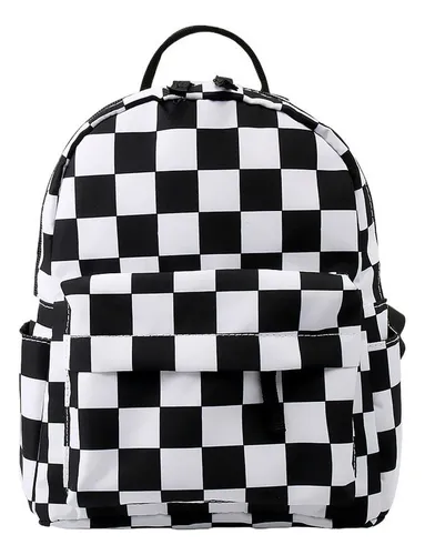 Mochila cuadros blanco y negro hotsell