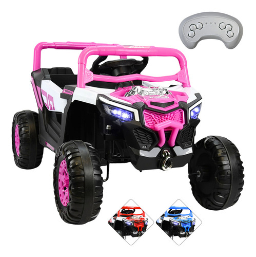 Montable Electrico Para Niños Mini 4x4 Bluetooth Sonido 12v Rosa