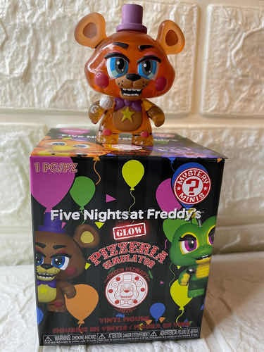 Figura Fnaf Glow Pizza Simulator Rockstar Freddy 6 Cm Vinilo