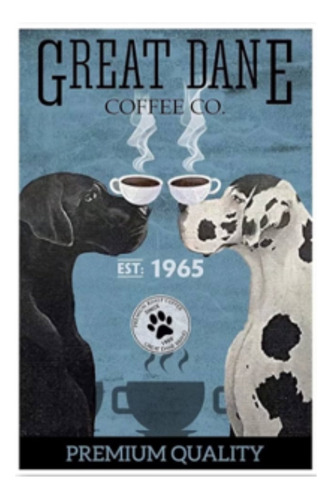 Great Dane Coffee Co. Cartél De Metal