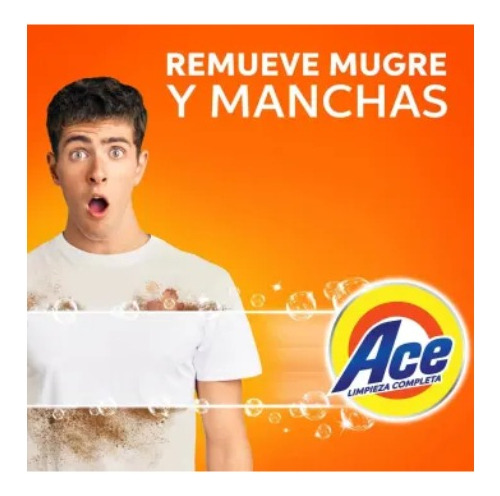 Detergente En Polvo Ace Limpieza Completa Blanco Y Color 8kg