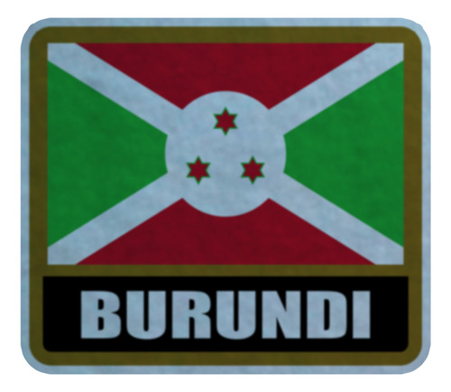 Parche Felpa Para Coser 6cm Set X4 Bandera Burundi Burundi-01 Burundi-01