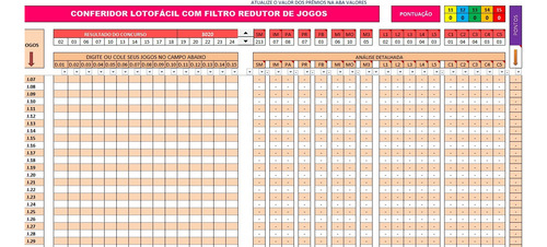 Planilha Platinum Lotofacil E Ganhe + Duas Planilhas