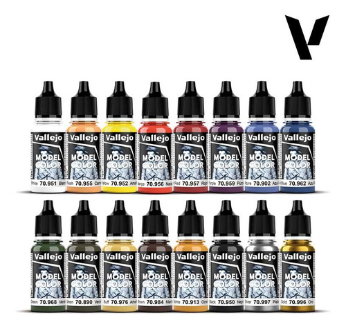 Tinta Acrílica Vallejo Model Color Black Preto 70.950 17ml