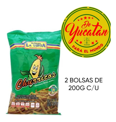 2 Bolsas De Churricos La Lupita De 200g C/u