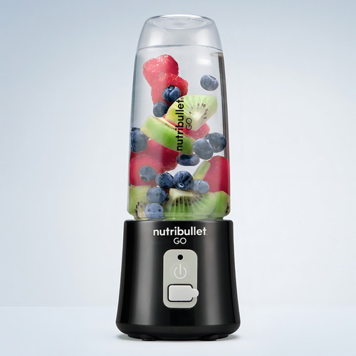 Licuadora portátil Nutribullet Go 384.455 mL con USB negra - Incluye 6 accesorios