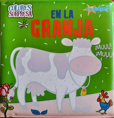 ** Libro De Goma ** Cuando Se Moja Se Colorea En La Granja