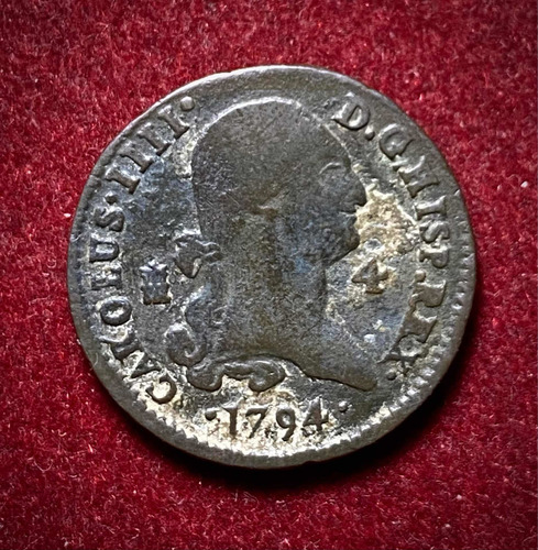 Moneda 4 Maravedies España 1794 Km 427 Carolus 4 (Usado)