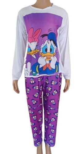 Pijama Mujer Algodón Elasticádo Manga Larga