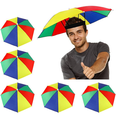 Heqishun Paquete De 5 Sombreros De Paraguas Con Banda Elá