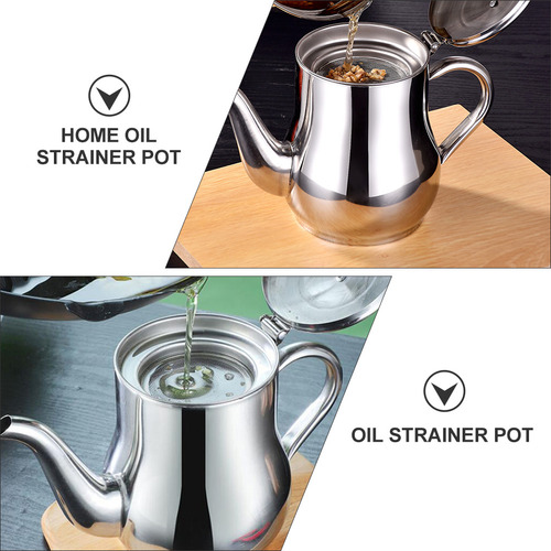 Recipiente De Aceite Para Ollas De Acero Inoxidable De 1 Pie