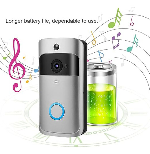 Cámara Con Timbre De Vídeo Wifi, Inalámbrica Inteom Para Ho