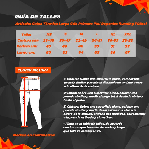 Imagen 2 de 2 de Calza Térmica Larga Gdo Primera Piel Deportes Running Fútbol