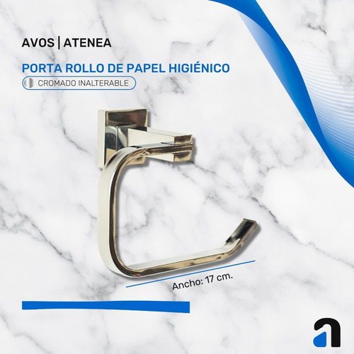 Imagen 3 de 10 de Accesorios Baño 6 Piezas 100% Metal Minimalista Avos Atenea