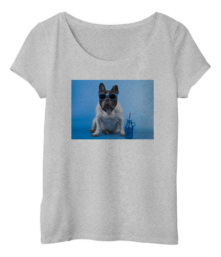 Remera Mujer Perros 6 Perro Frente Boca Abierta