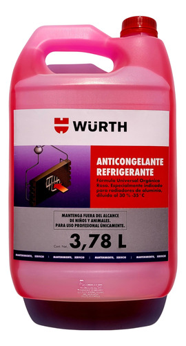 Anticongelante Suzuki Gsxr 750 2015 2016 Wurth Organico Wao4