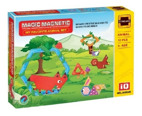 Bloques Magneticos Set Animales 10pcs Magic Magnetic