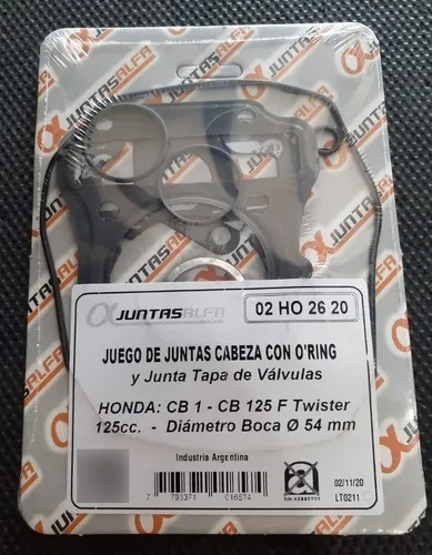 Juntas Cilindro Cabezal Con O Ring Honda Cb 125 F Twister