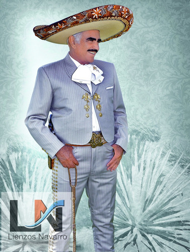 Lienzo Tela Canvas Vicente Fernandez 100x75cm Aprox