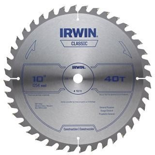 Hoja De Sierra Circular Para Madera 9 Pulga 40 Dientes Irwin