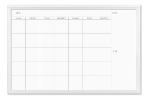 U Brands - Pizarra Magnética Con Calendario De Borrado En Se