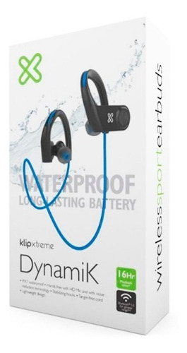 Imagen 2 de 5 de Auriculares Klip Con Mic Dynamik Black In Ear Deportivos Bt