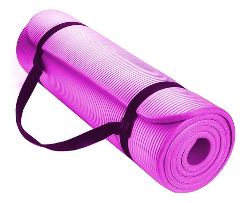 Mat De Yoga 10 Mm Alfombra Resistente Gruesa 180cm X 61cm Color Fucsia