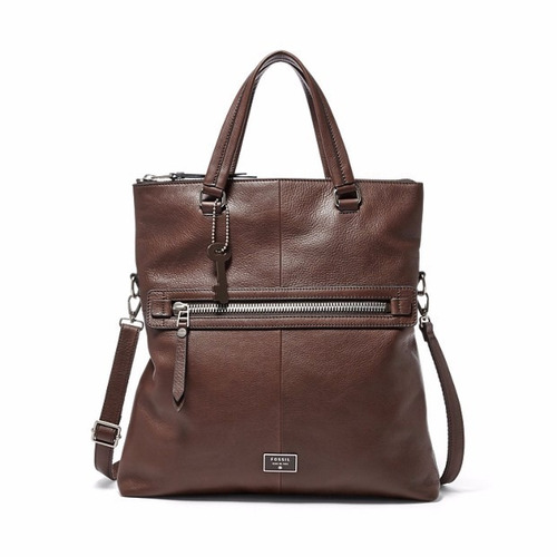 Espresso Fossil Dawson Foldover Tote