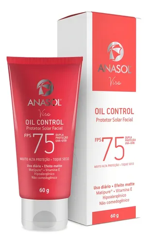 comprar Anasol Viso Oil Control Fps 75 - Protetor Solar Facial 60g