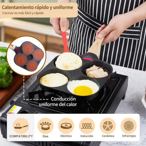 Bc Sartén Antiadherente For 4 Huevos, Sartén For Huevos,