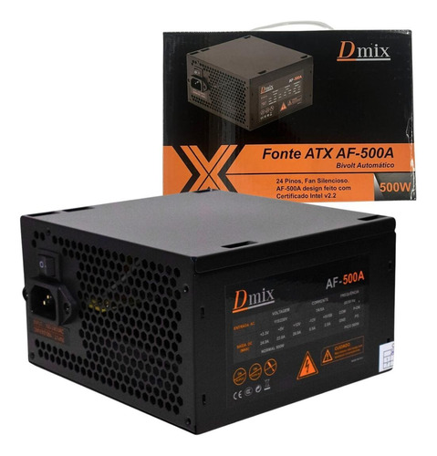 Fonte Alimentação Pc Desktop Atx 500w Bivolt Dmix Af-500a