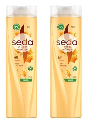  Shampoo Seda 325ml Mel E Aveia-kit C/2un