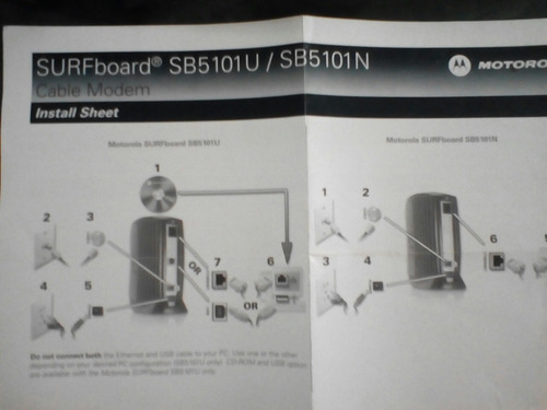 Imagen 1 de 7 de Módem Motorola Sb5101n