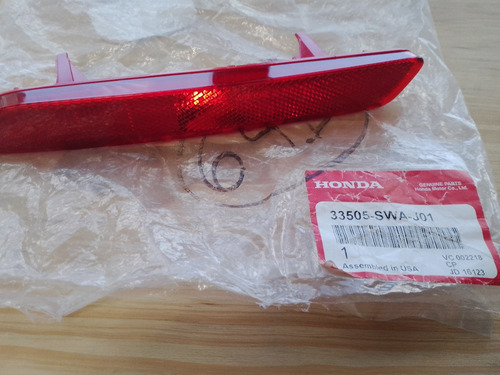 Reflector Derecho Parachoques Trasero Honda Crv 2010 2011