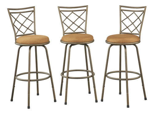 3 Silla Giratoria 360° Para Isla Cocina Mostrador Bar