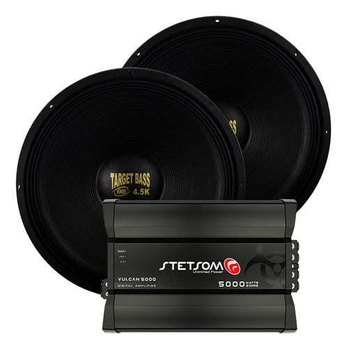 2 Woofer Eros Tb-4.5k 18 Pol 2250w Amplificador Vulcan 5000