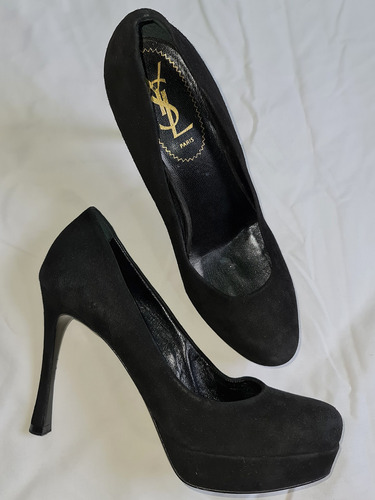Exclusivos Zapatos Yves Saint Laurent, Gamuza, Talla 38